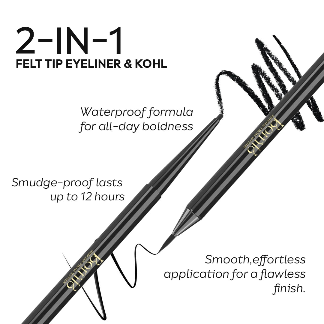 Stroke of Midnight Sketch Felt Tip + Kohl Dual Eyeliner